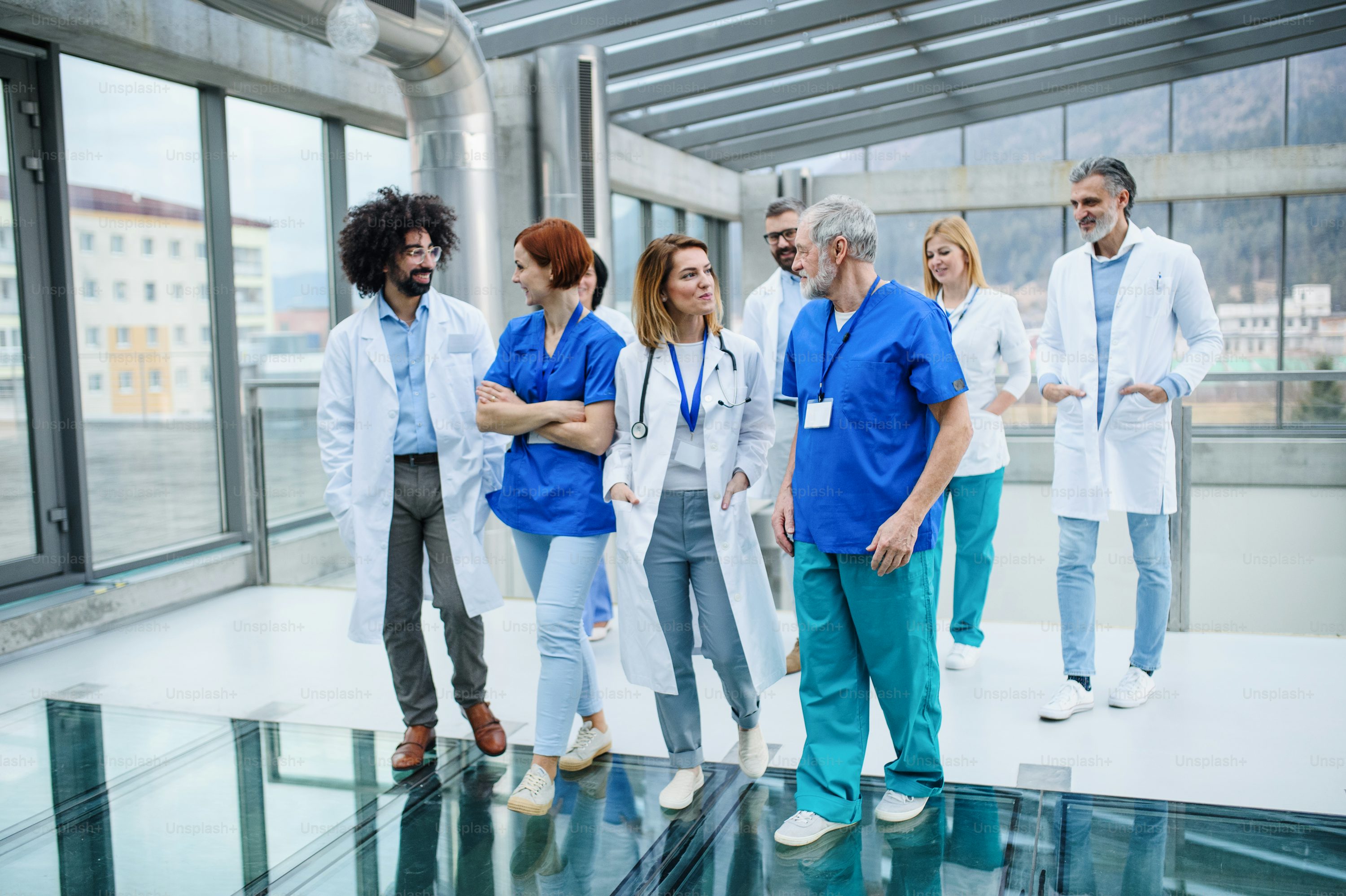 Advanced practice nurses in professional healthcare setting
