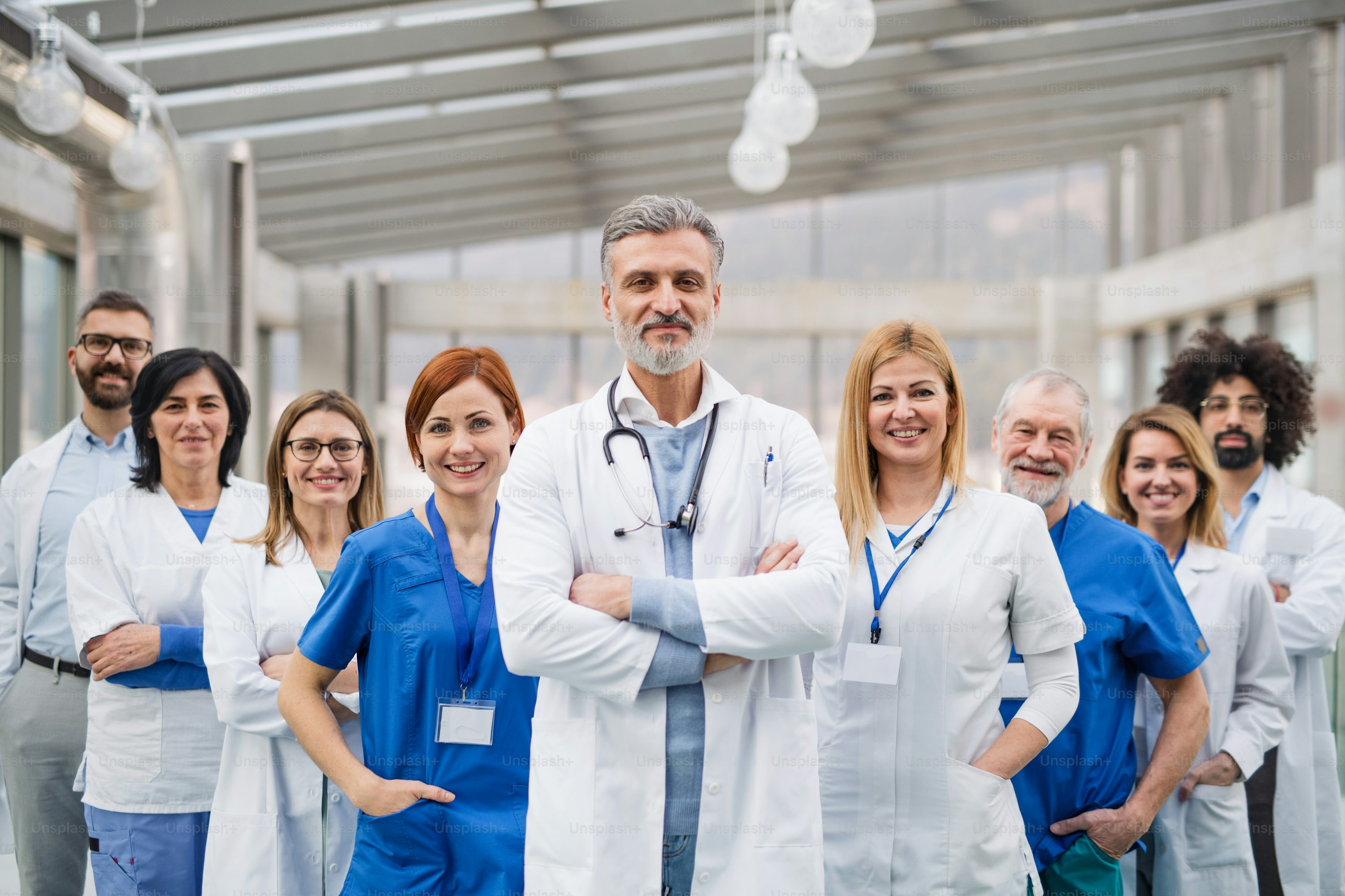 Professional healthcare team collaboration